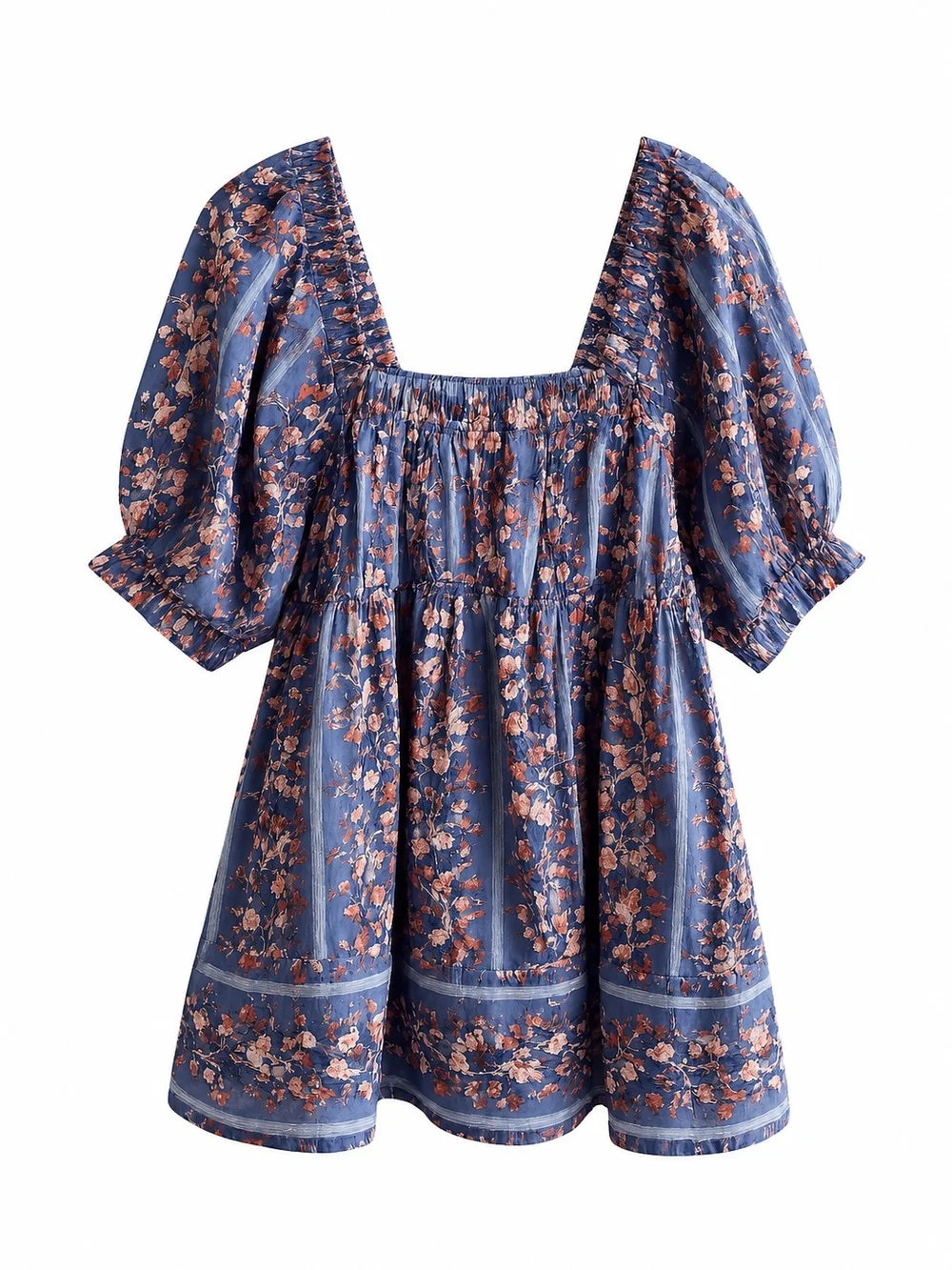 Free People Vintage Lover Floral Print Short Sleeve Blouse XS Like New Boho